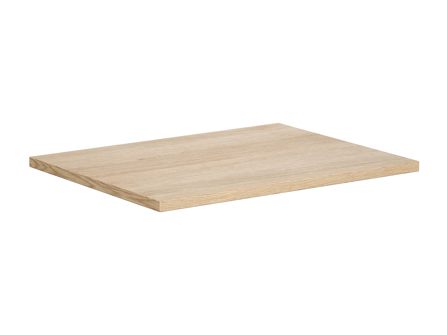 Meuble sous vasque avec tiroir à l'anglaise et planche - 80 cm - Placage chêne - MESLIVA
