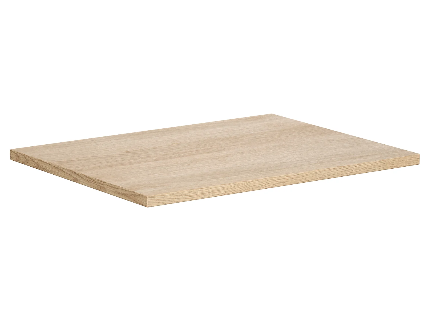 Szafka pod umywalkę z szufladą wewnętrzną i blatem - Okleina dębowa - 80 cm - MESLIVA