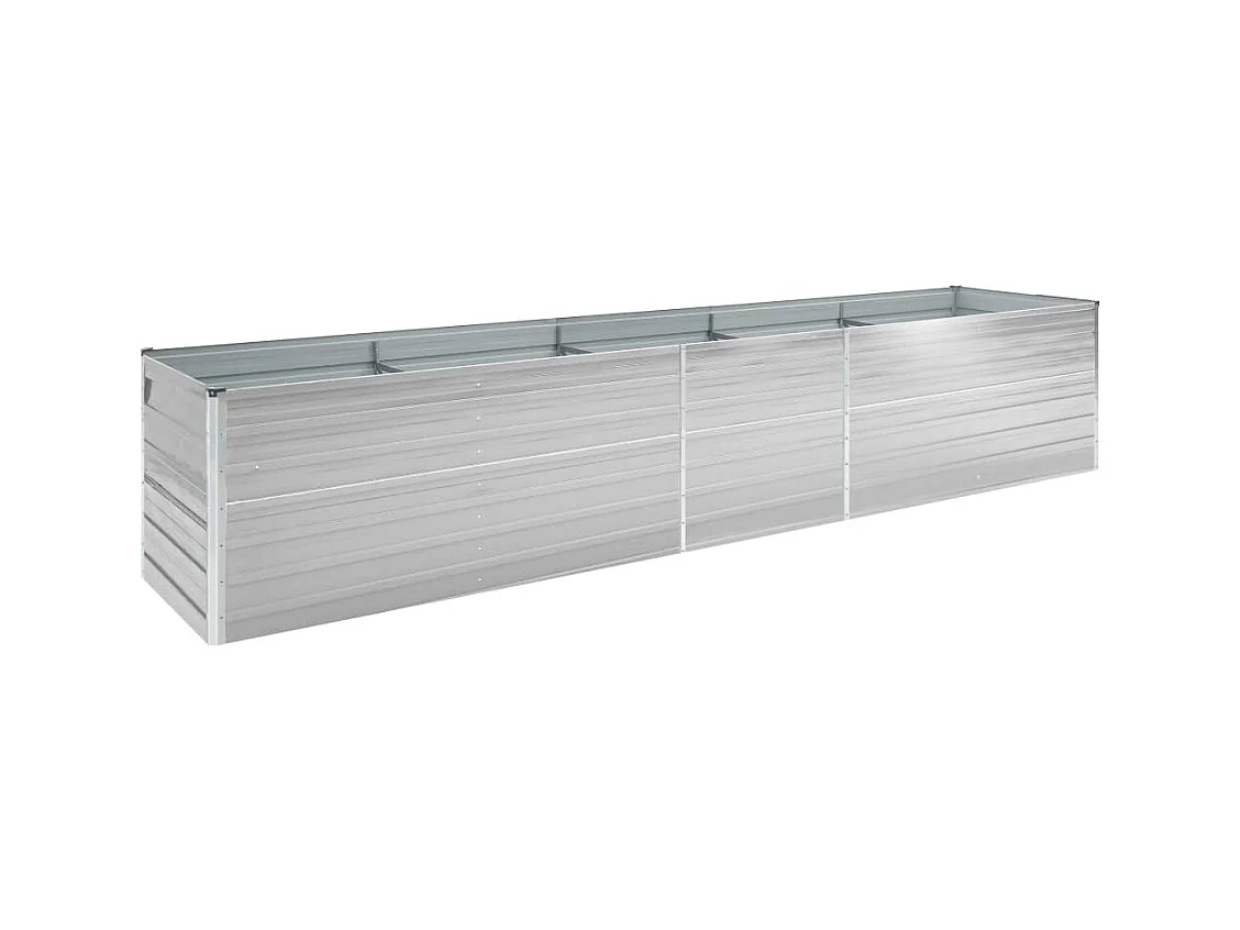 Jardinière lit surélevé plantes grise 400 x 80 x 77 cm 02_0001120