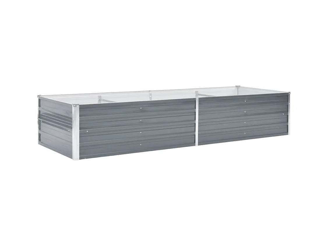 Jardinière lit surélevé plantes grise 240 x 80 x 45 cm 02_0001103