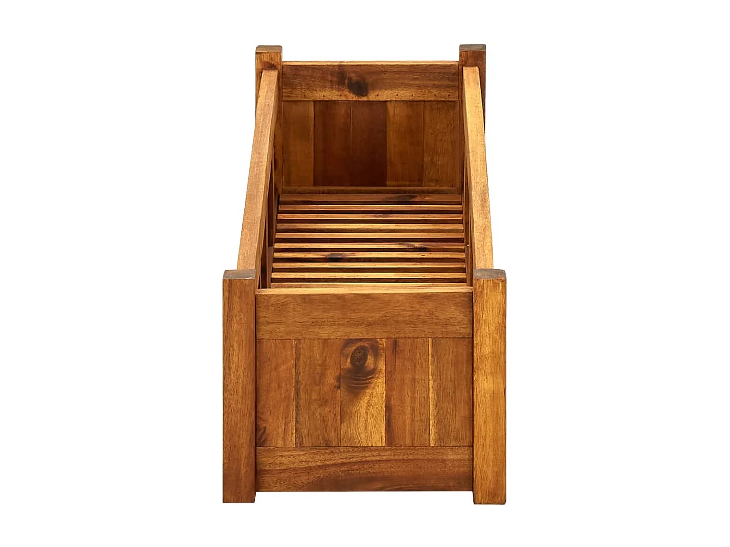 Macetero elevado plantas flores jardín 100 x 30 x 25 cm madera de acacia 02_0001178