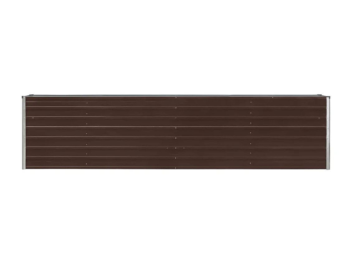 Canteiro elevado plantas flores jardim 320 x 40 x 77 cm aço galvanizado marrom 02_0000802