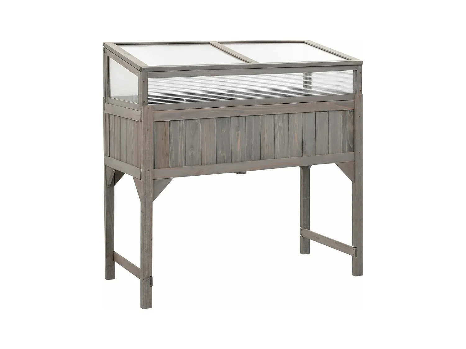 Jardinière lit surélevé plantes bois marron 110 x 54 x 120 cm 02_0000961