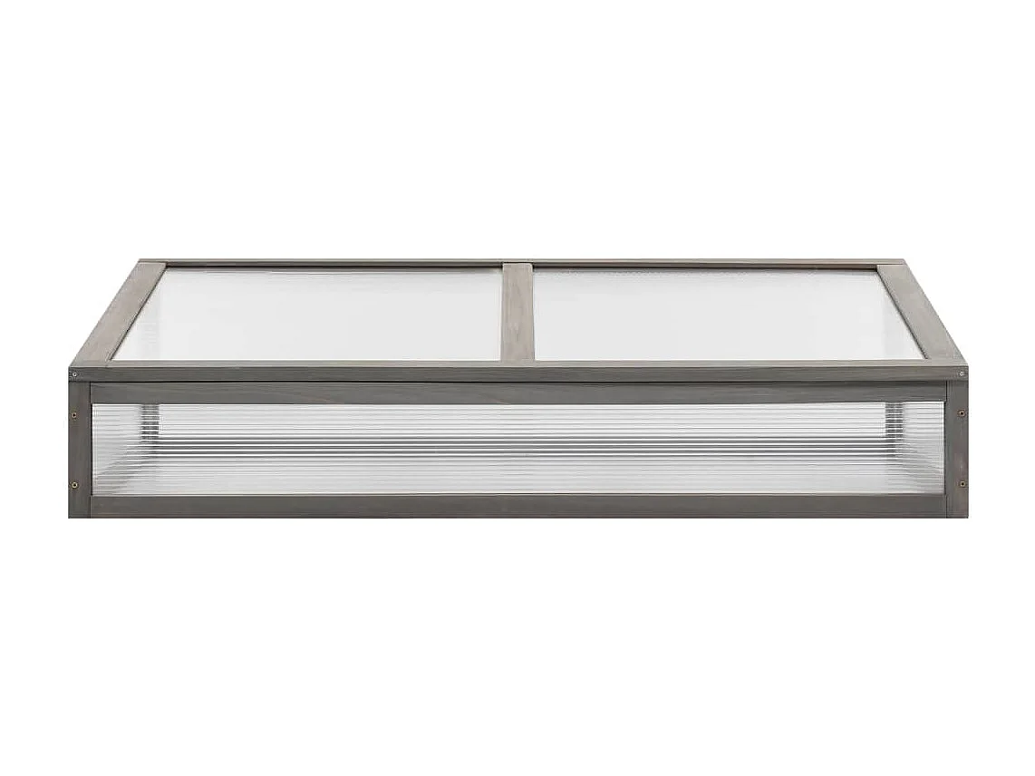 Plantador de canteiro elevado, jardim de flores com estufa 110 x 54 x 120 cm madeira maciça de abeto 02_0000961