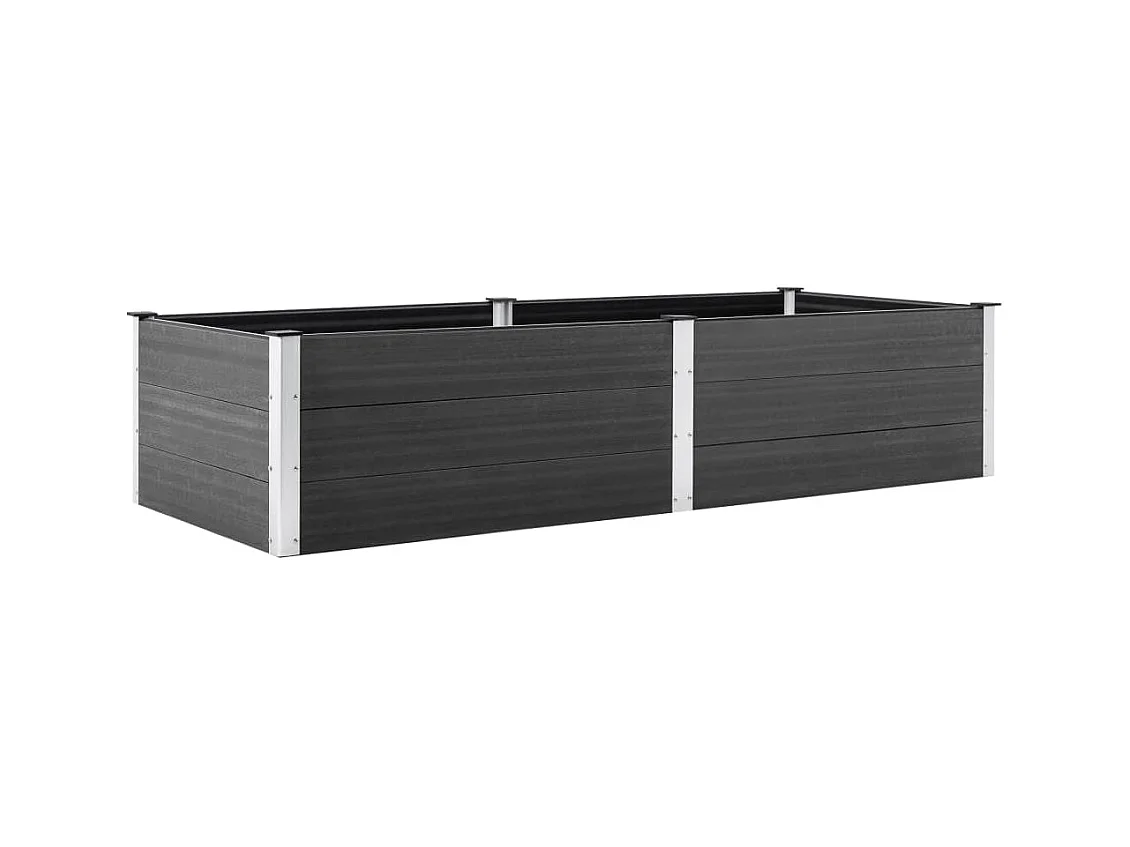 Jardinière lit surélevé plantes grise 250 x 100 x 54 cm 02_0001024