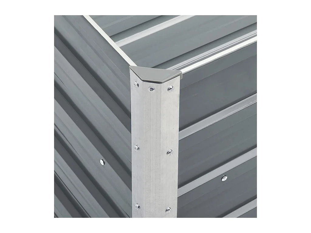 Jardinière lit surélevé plantes grise 240 x 40 x 77 cm 02_0001100