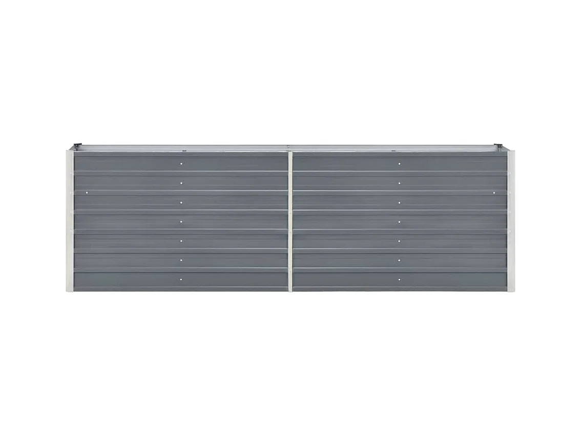 Jardinière lit surélevé plantes grise 240 x 40 x 77 cm 02_0001100