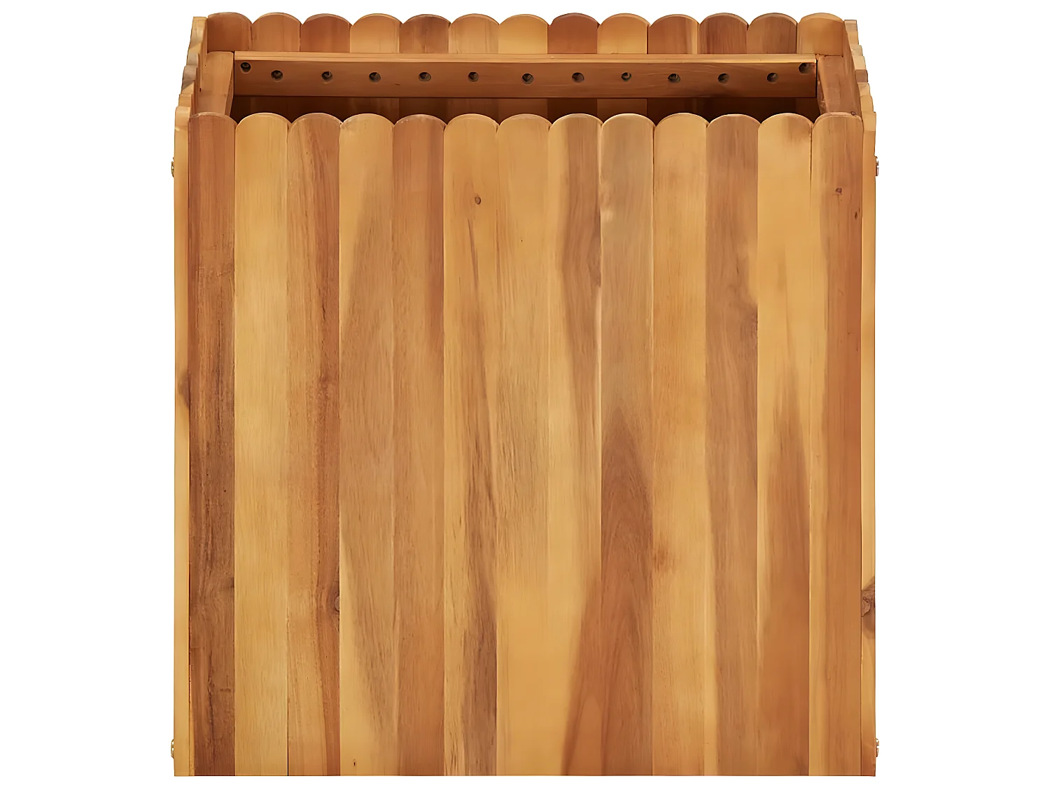 Jardinera elevada para plantas y flores jardín 50 x 30 x 50 cm madera maciza de acacia 02_0001068