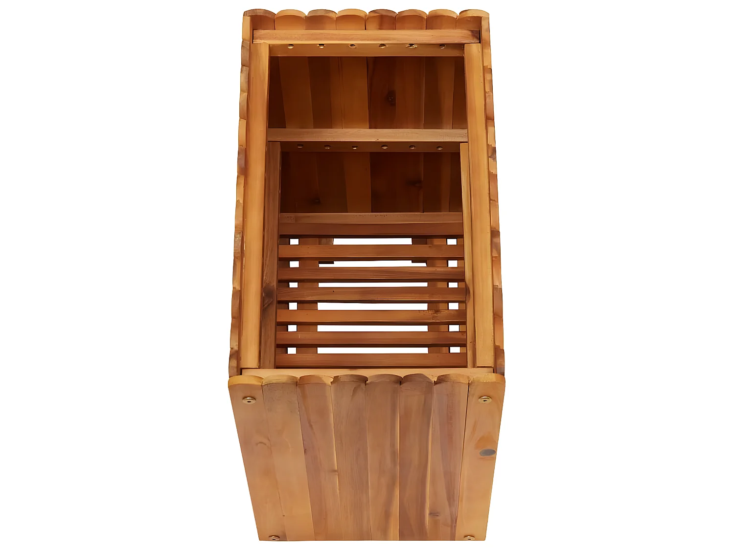 Jardinera elevada para plantas y flores jardín 50 x 30 x 50 cm madera maciza de acacia 02_0001068