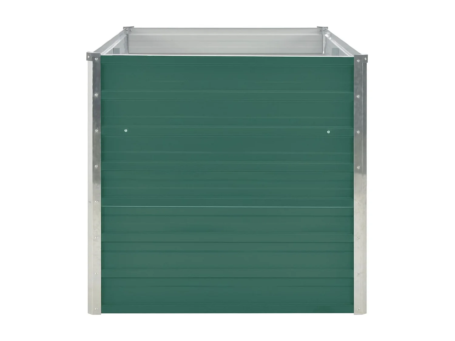 Macetero elevado plantas flores jardín 160 x 80 x 77 cm verde acero galvanizado 02_0000796