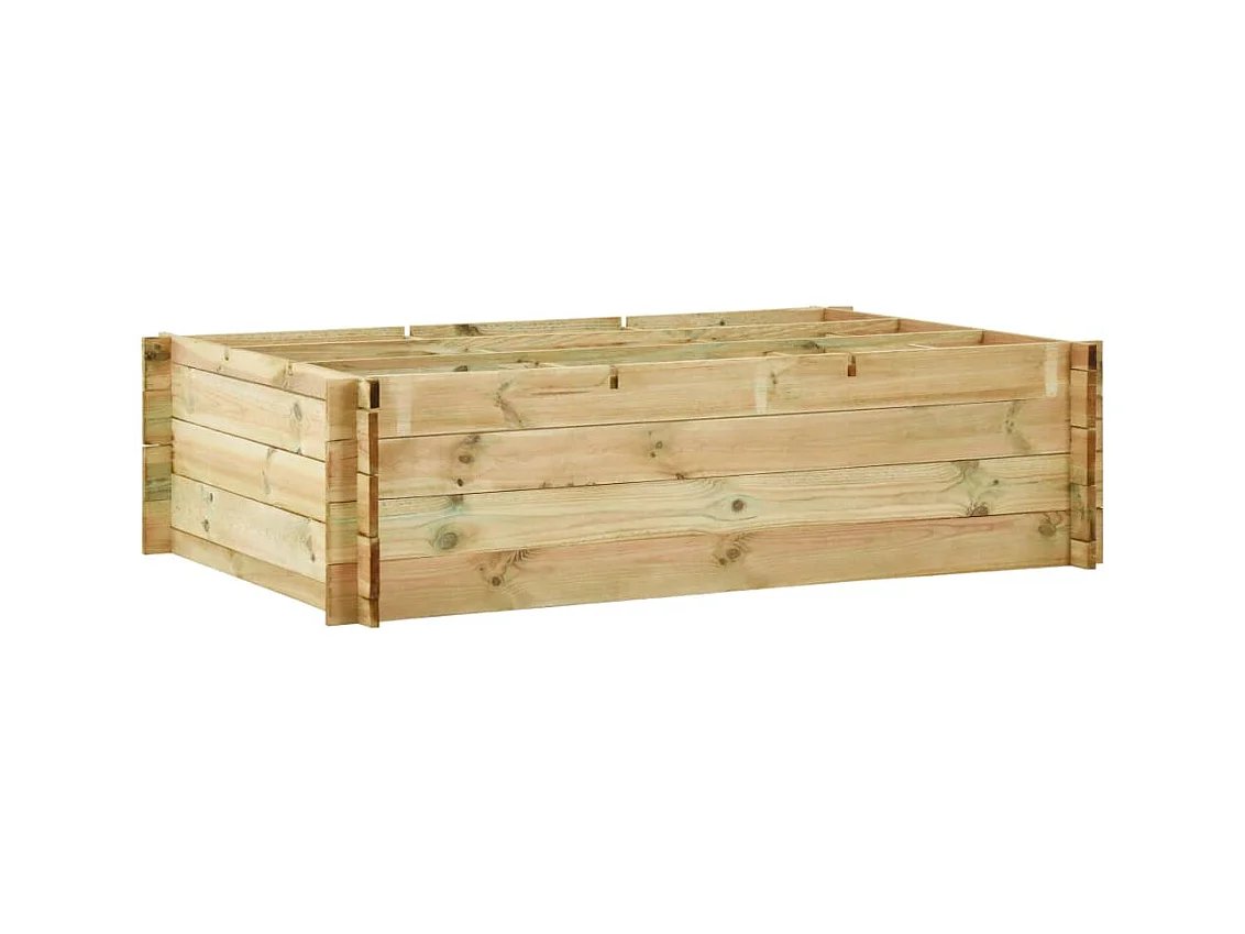 Jardinière lit surélevé plantes bois marron 150 x 100 x 40 cm 02_0000911