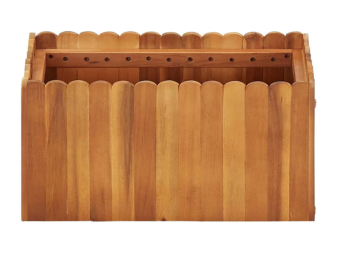 Jardinera arriate elevado plantas flores jardín 50 x 30 x 25 cm madera maciza de acacia 02_0001067