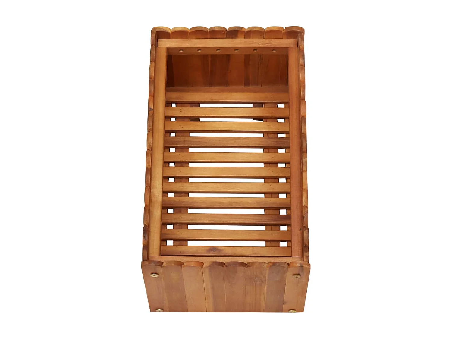 Jardinera arriate elevado plantas flores jardín 50 x 30 x 25 cm madera maciza de acacia 02_0001067