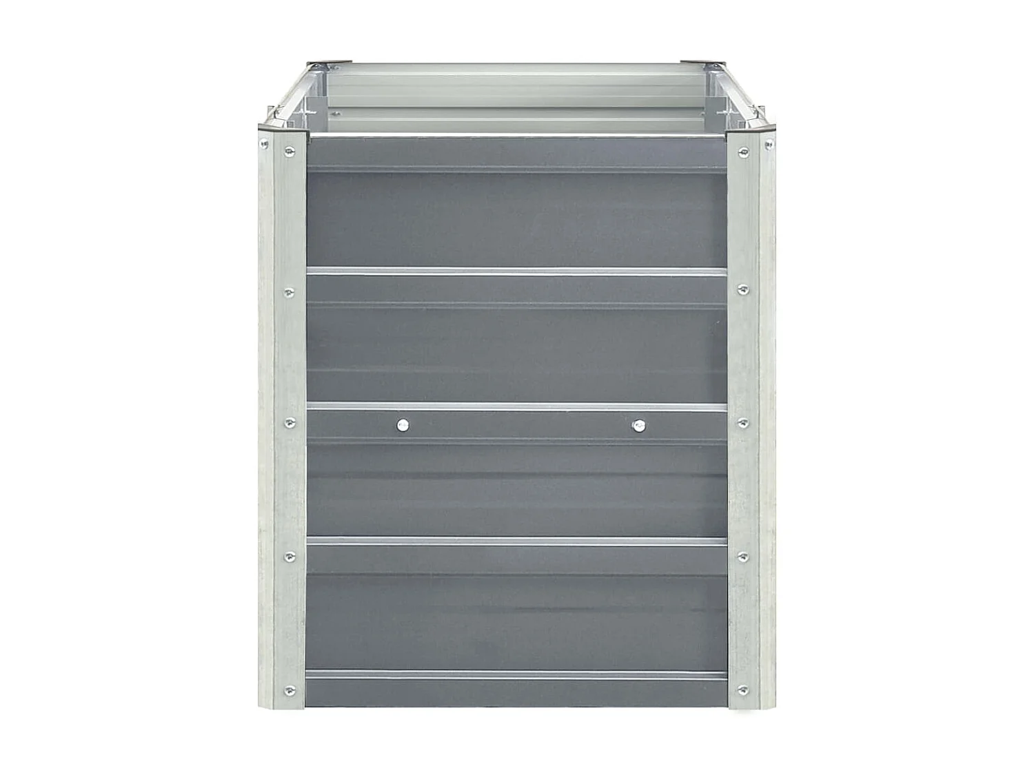 Plantador de canteiro elevado plantas flores jardim aço galvanizado 240 x 40 x 45 cm cinza 02_0001096