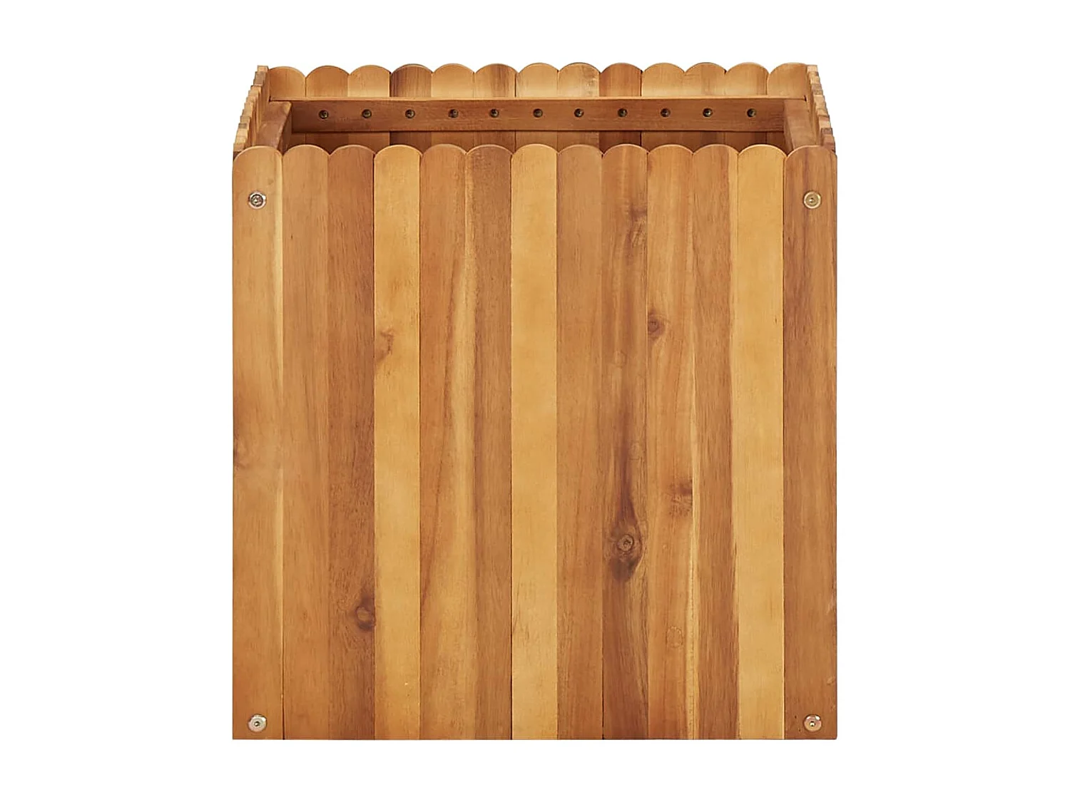 Macetero elevado plantas flores jardín 50 x 50 x 50 cm madera maciza de acacia 02_0001071