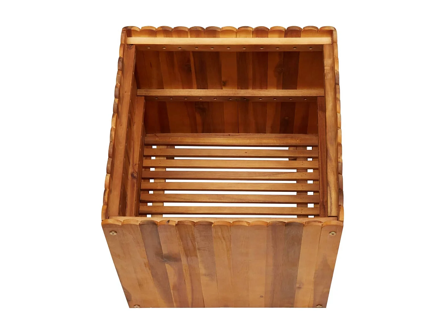 Macetero elevado plantas flores jardín 50 x 50 x 50 cm madera maciza de acacia 02_0001071