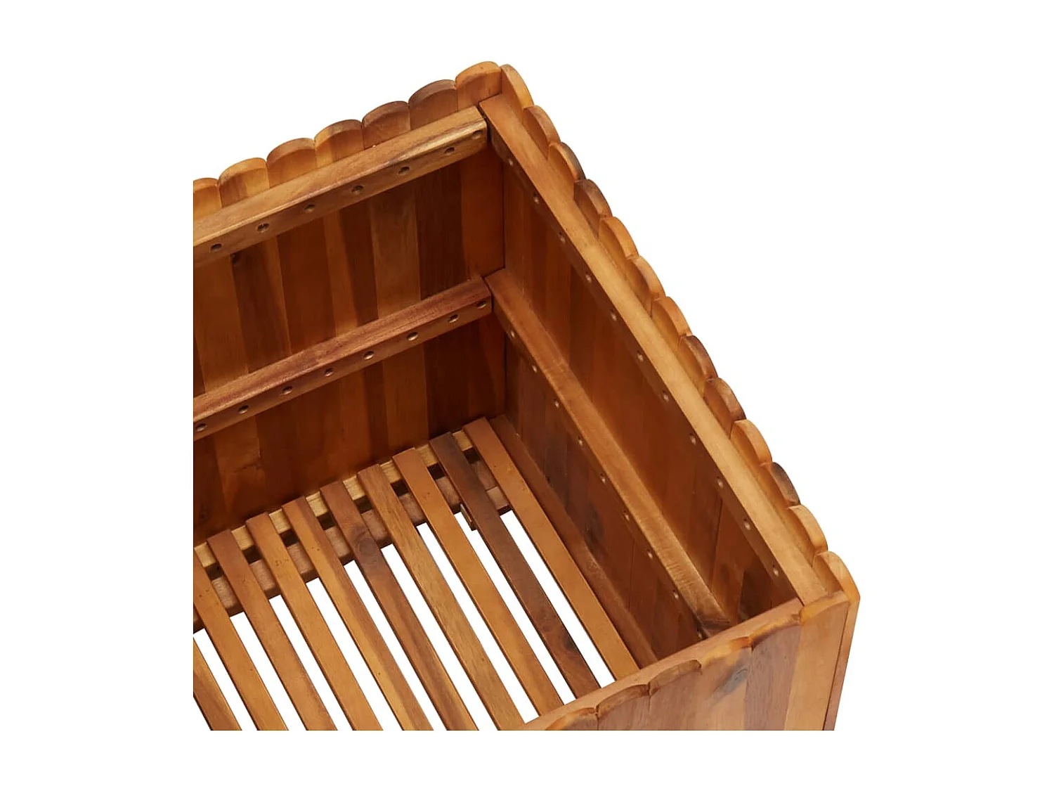 Macetero elevado plantas flores jardín 50 x 50 x 50 cm madera maciza de acacia 02_0001071