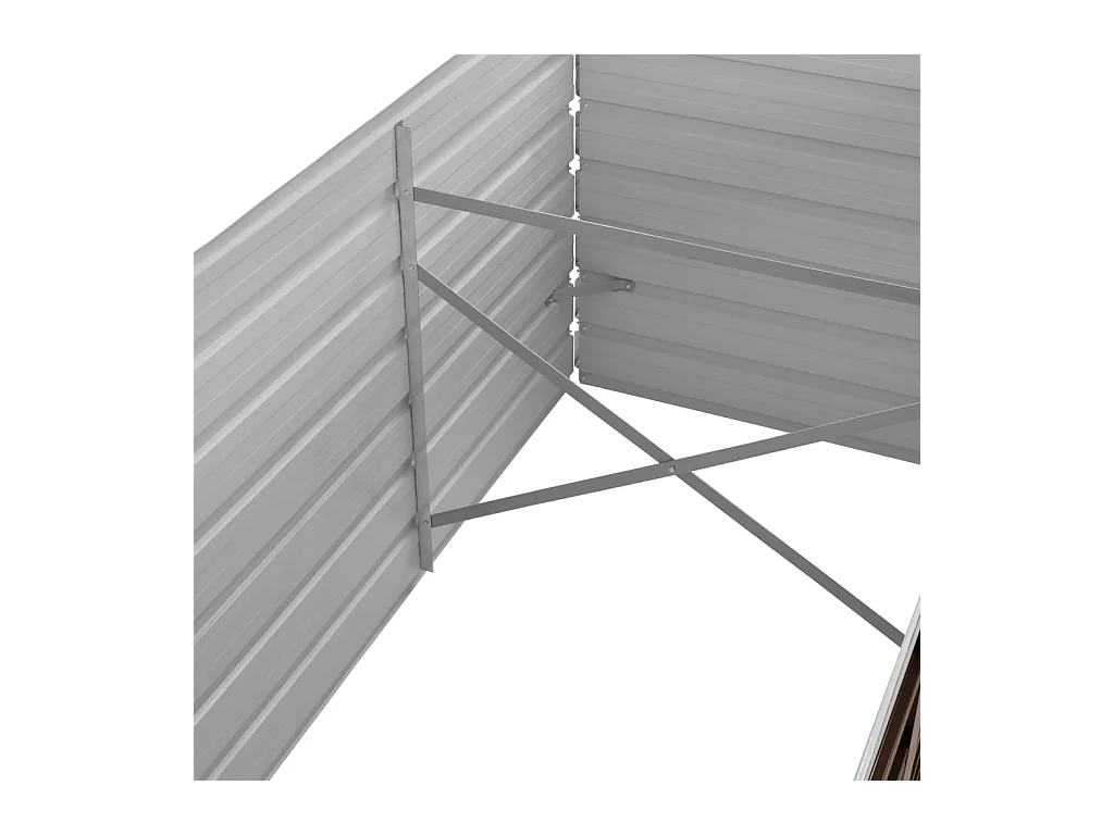 Fioriera rialzata piante fiori giardino marrone 240 x 80 x 77 cm acciaio zincato 02_0001219