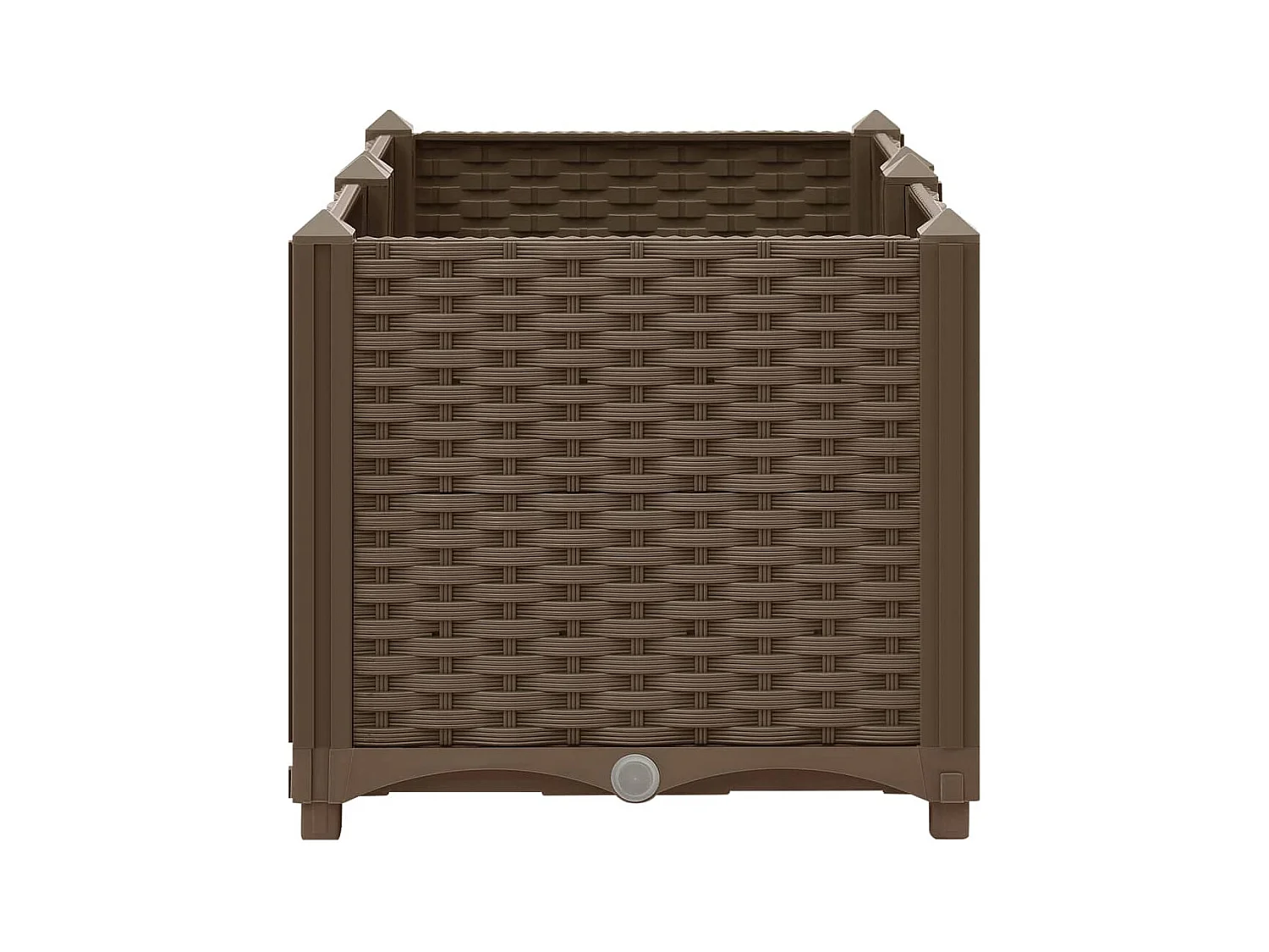 Macetero elevado plantas flores jardín 80 x 40 x 38 cm polipropileno marrón 02_0000946