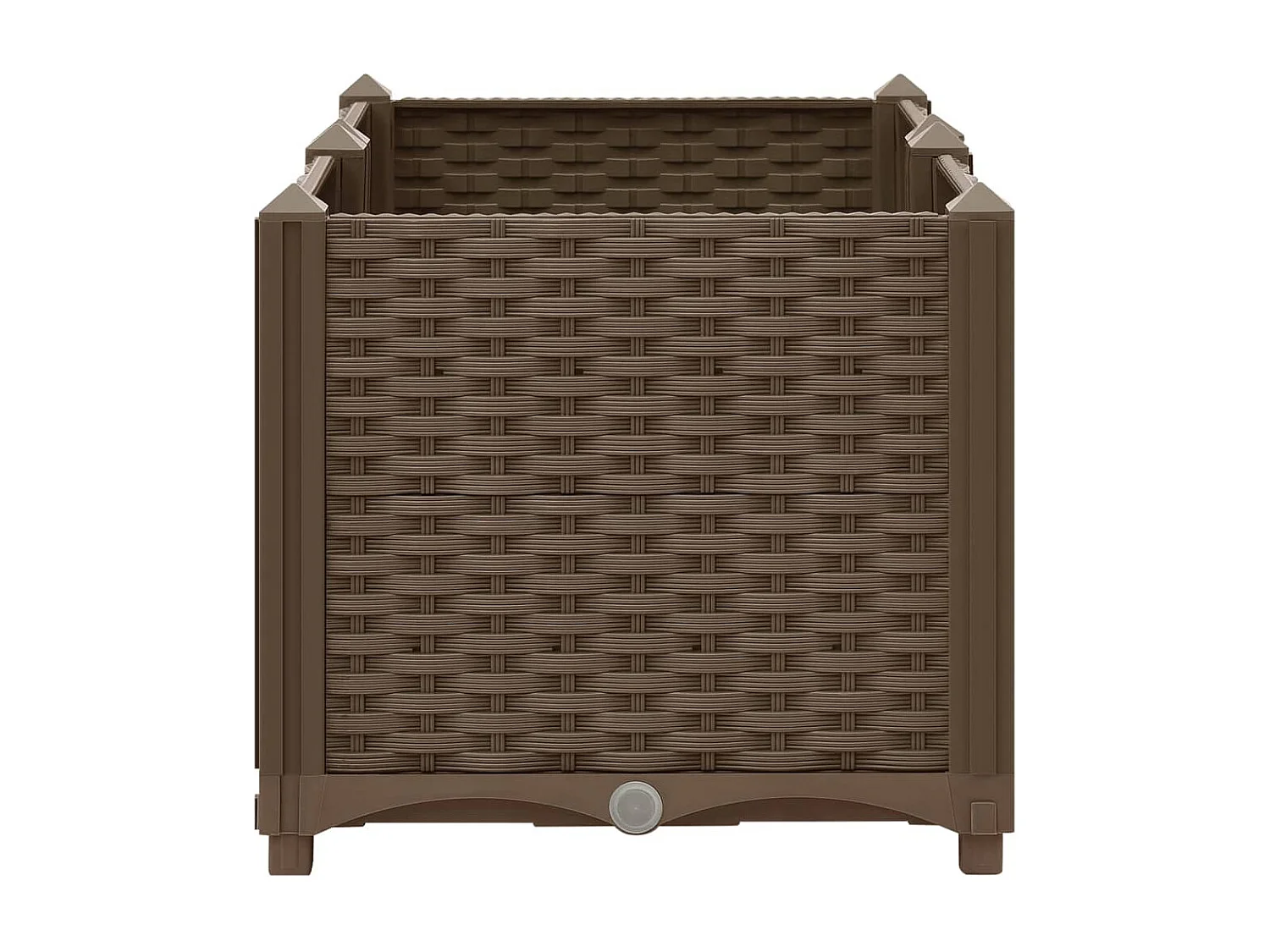 Macetero elevado plantas flores jardín 80 x 40 x 38 cm polipropileno marrón 02_0000946