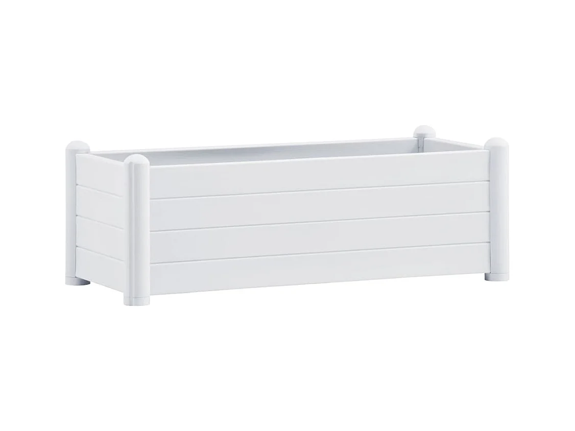 Jardinière lit surélevé plantes blanche 100 x 43 x 35 cm 02_0001224