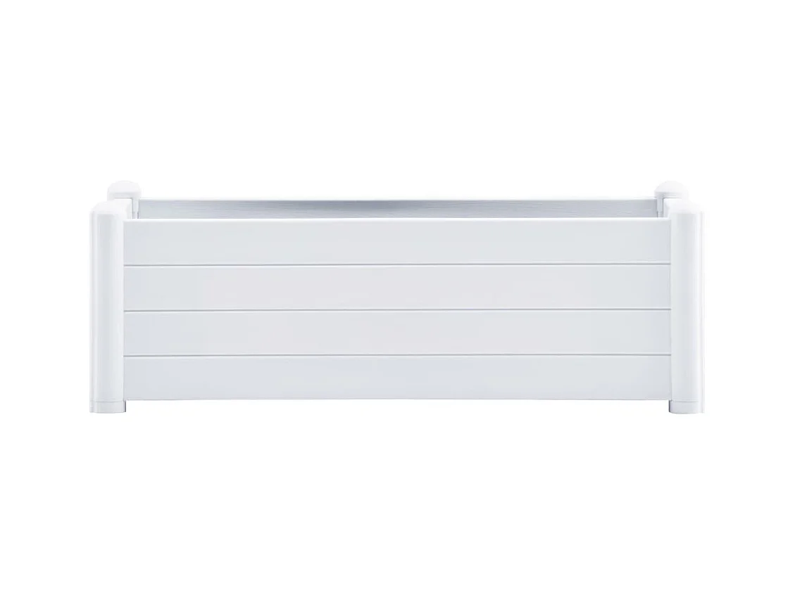 Jardinière lit surélevé plantes blanche 100 x 43 x 35 cm 02_0001224