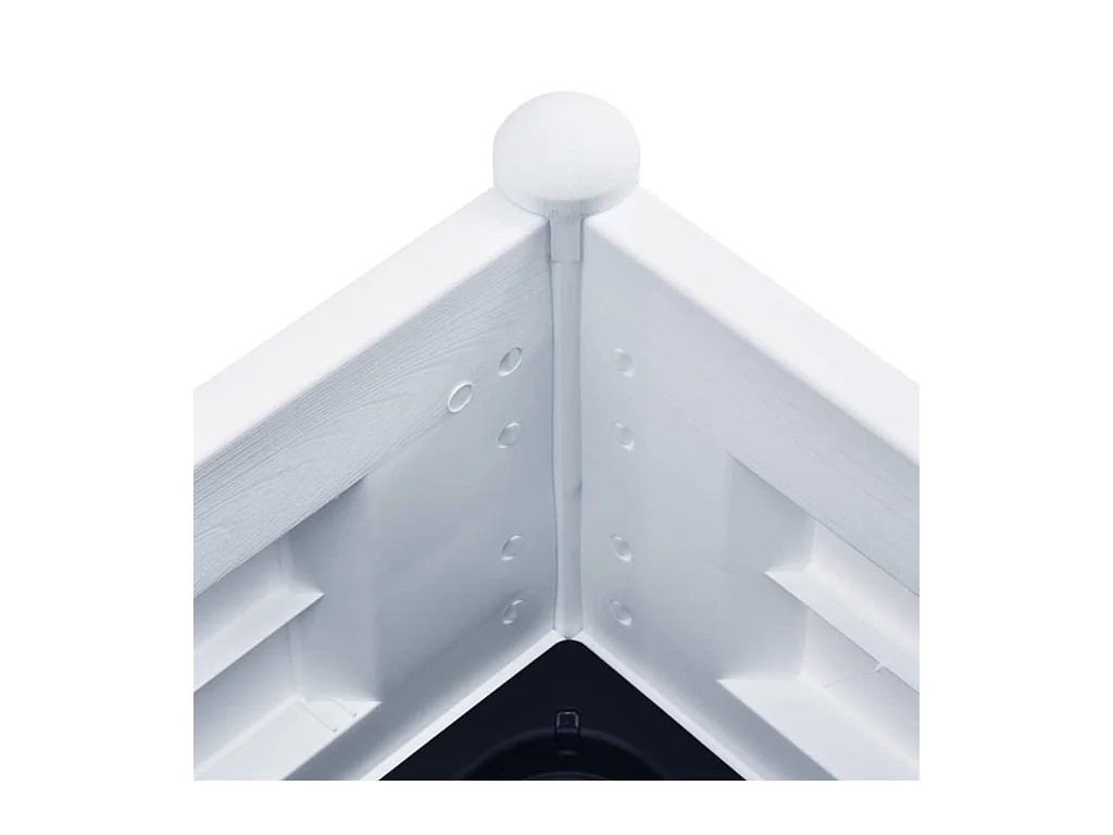 Jardinière lit surélevé plantes blanche 100 x 43 x 35 cm 02_0001224