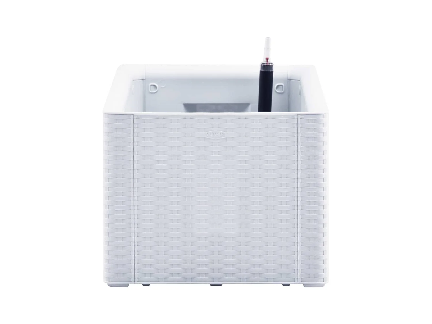 Fioriera aiuola rialzata piante fiori giardino e sistema di irrigazione 100 x 43 x 33 cm bianco 02_0001202