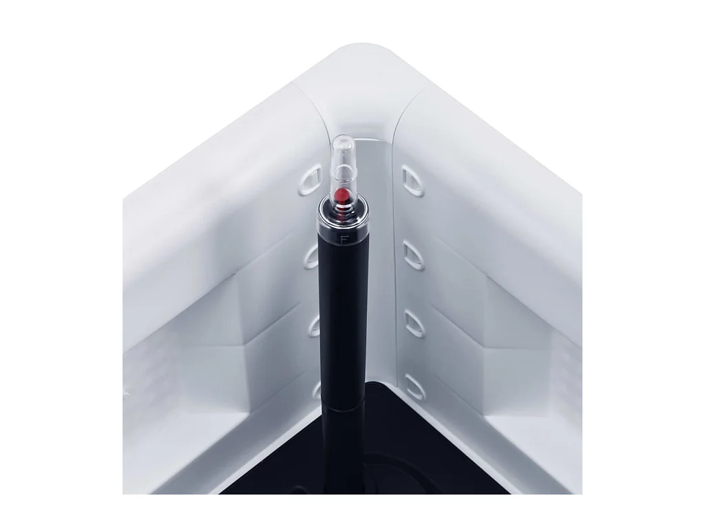 Fioriera aiuola rialzata piante fiori giardino e sistema di irrigazione 100 x 43 x 33 cm bianco 02_0001202