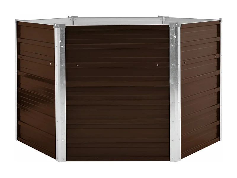 Jardinière lit surélevé plantes marron 129 x 129 x 77 cm 02_0001215