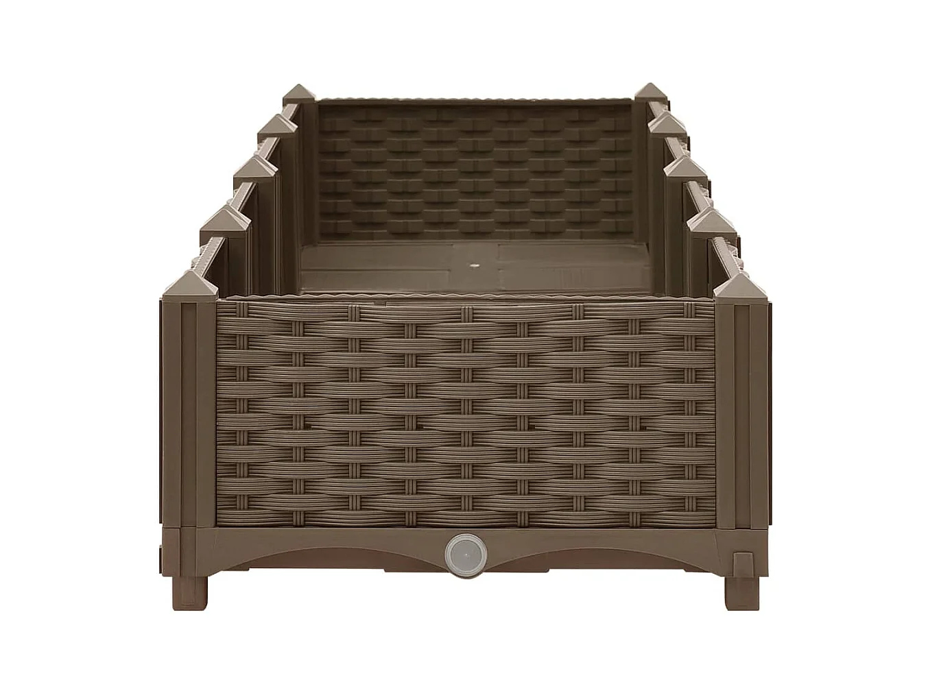 Macetero elevado plantas flores jardín 160 x 40 x 23 cm polipropileno marrón 02_0000916