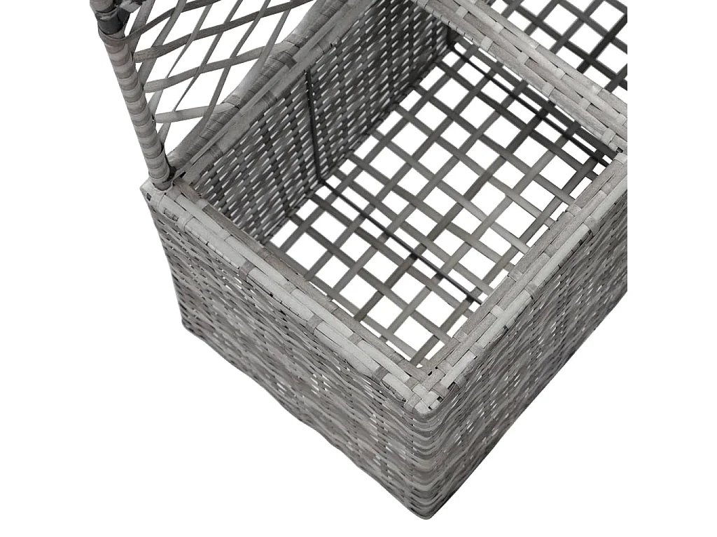 Jardinière lit surélevé plantes résine grise 58 x 30 x 107 cm 02_0001259