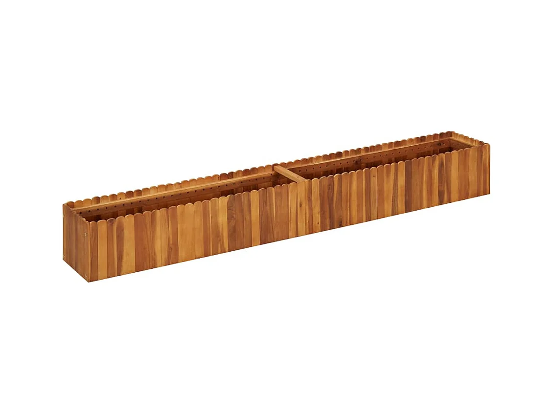 Jardinière lit surélevé plantes bois marron 200 x 30 x 25 cm 02_0001012