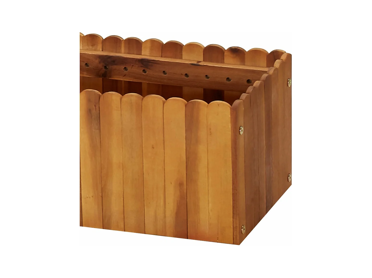 Jardinière lit surélevé plantes bois marron 200 x 30 x 25 cm 02_0001012