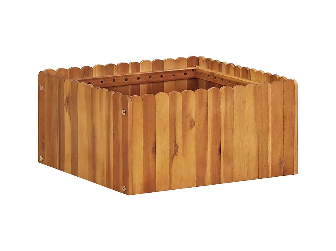 Jardinière lit surélevé plantes bois marron 50 x 50 x 25 cm 02_0001070