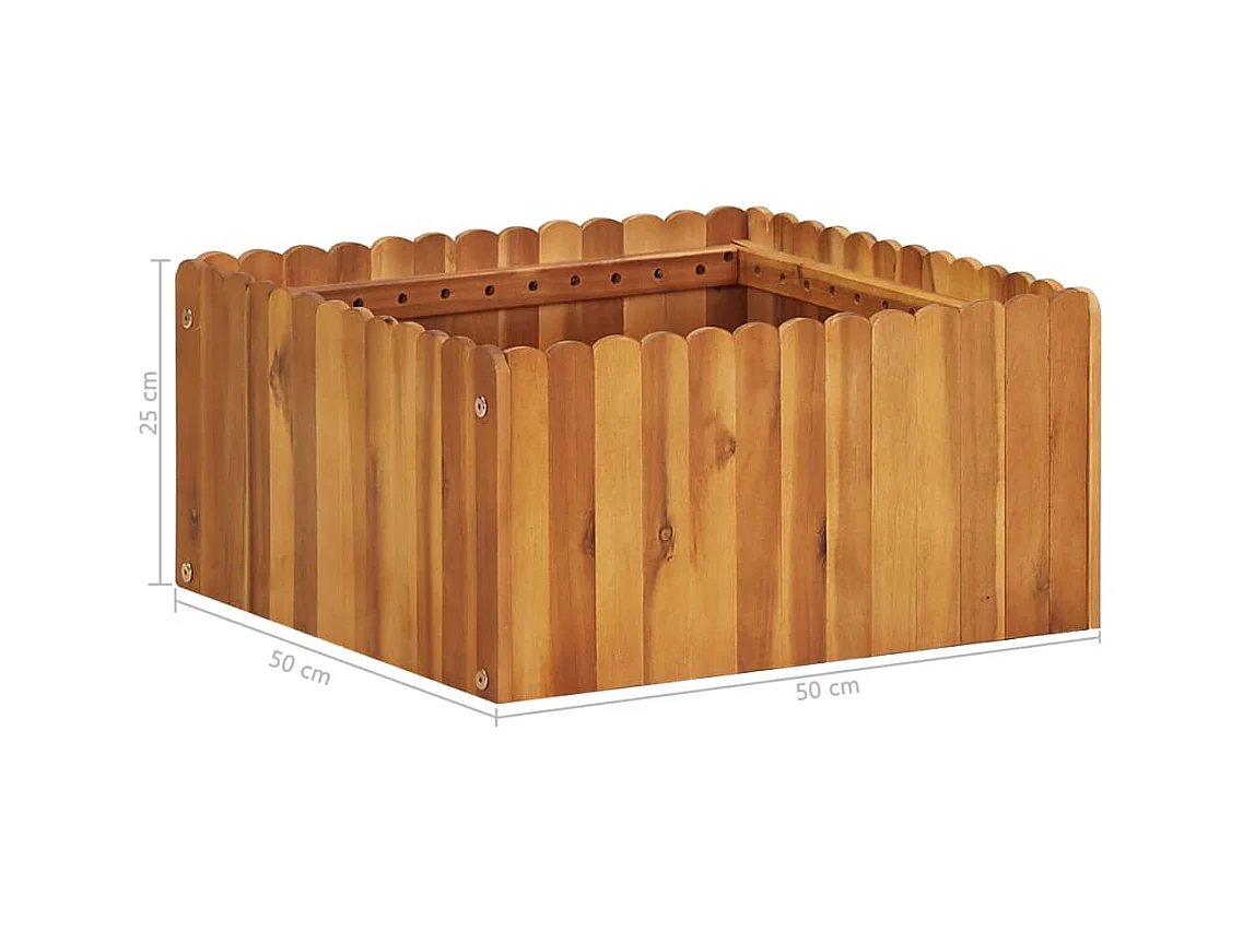 Jardinière lit surélevé plantes bois marron 50 x 50 x 25 cm 02_0001070