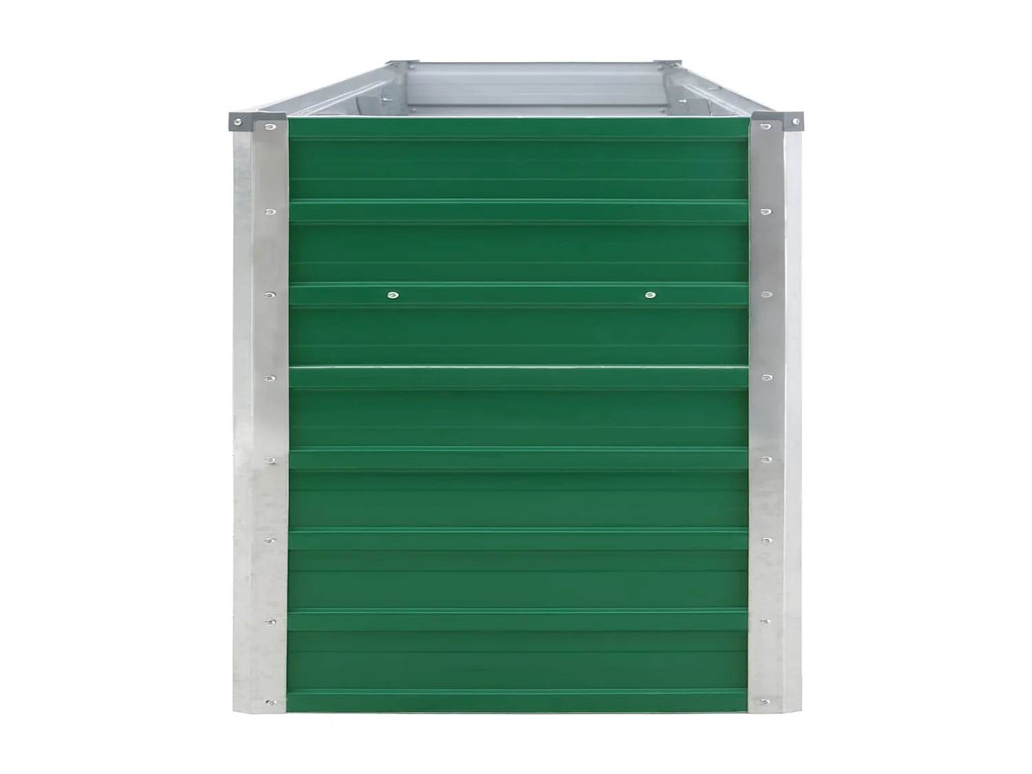 Macetero elevado plantas flores jardín acero galvanizado 320 x 40 x 45 cm verde 02_0001110