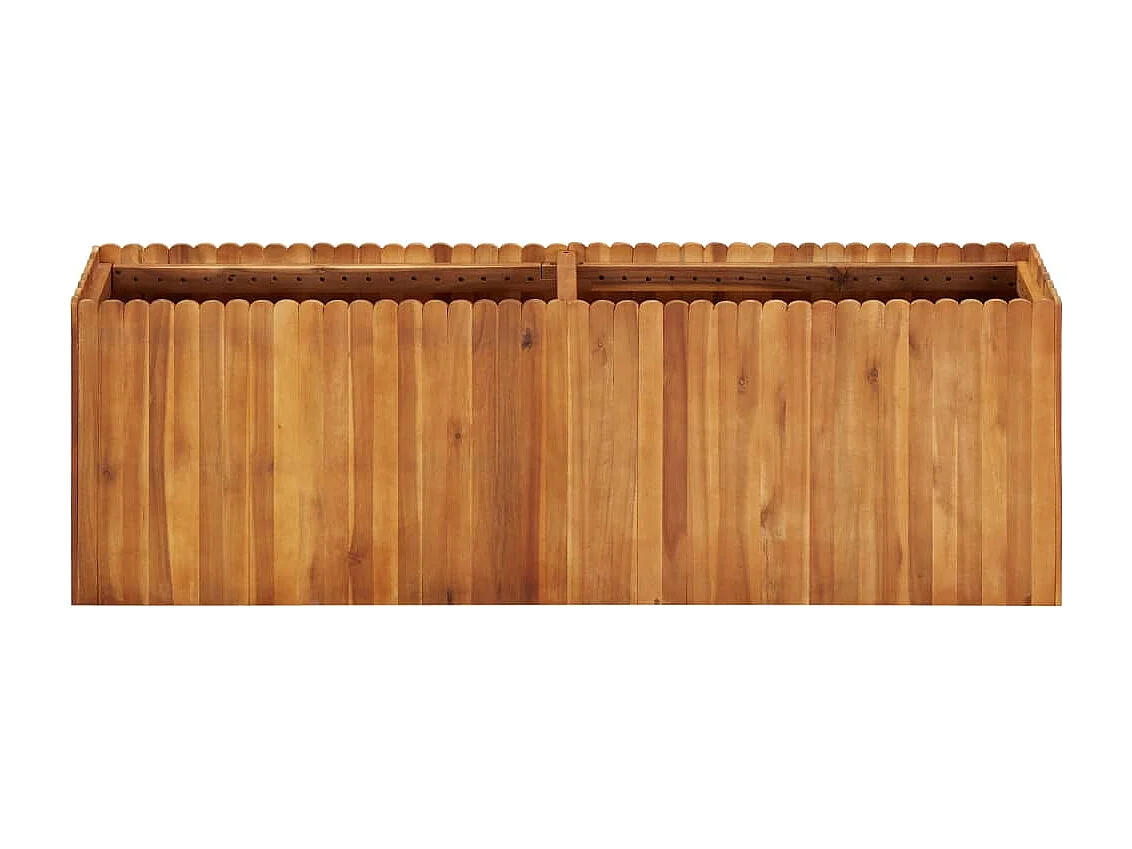 Jardinera elevada para plantas y flores jardín 150 x 30 x 50 cm madera maciza de acacia 02_0000999