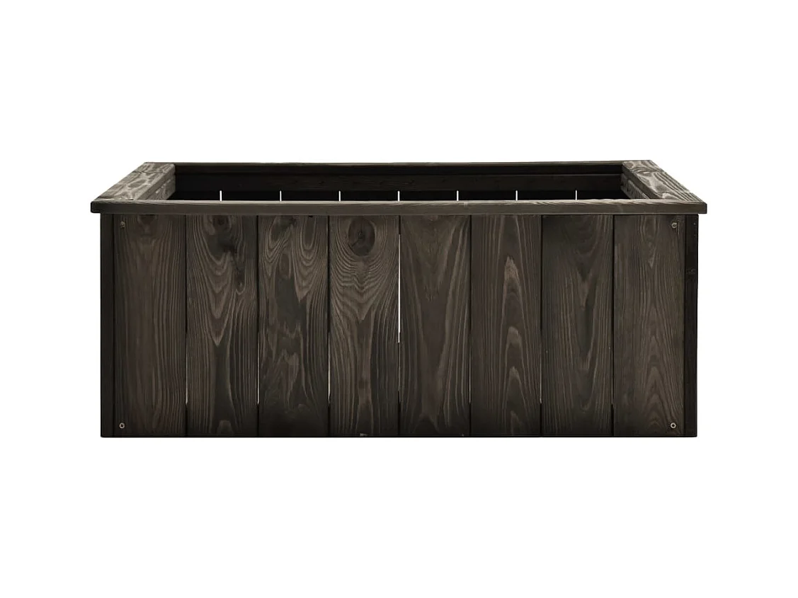 Jardinera arriate elevado plantas flores jardín 74 x 77 x 30 cm madera maciza de pino gris oscuro 02_0001267