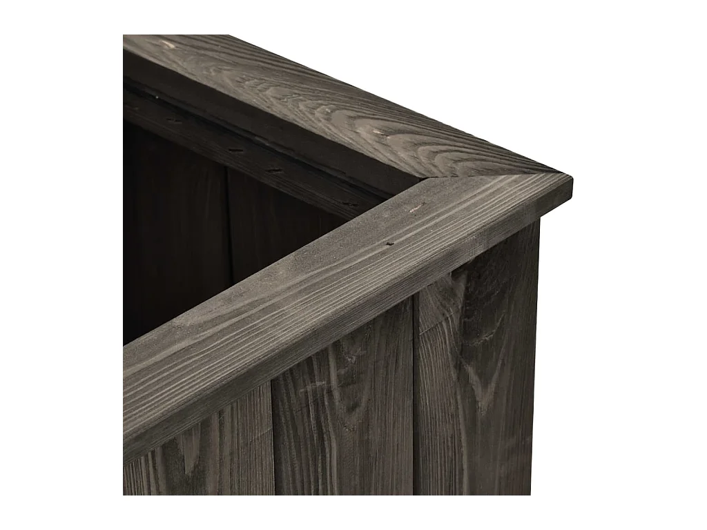 Jardinera arriate elevado plantas flores jardín 74 x 77 x 30 cm madera maciza de pino gris oscuro 02_0001267