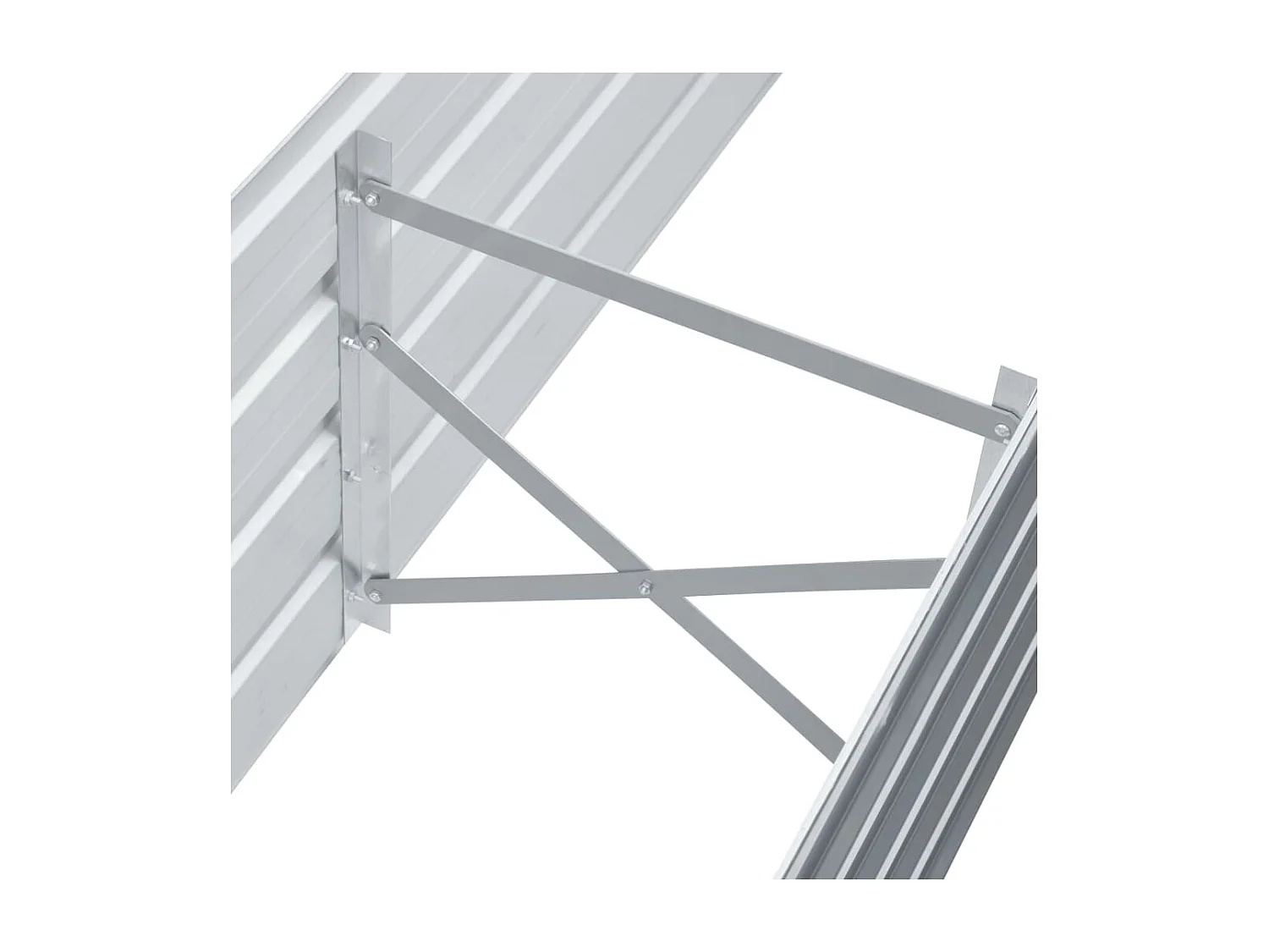 Jardinière lit surélevé plantes grise 160 x 40 x 45 cm 02_0001091