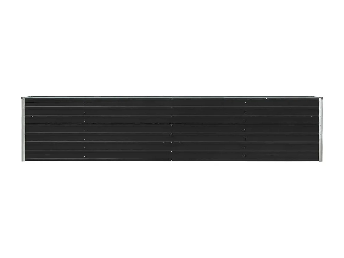 Fioriera rialzata piante fiori giardino acciaio zincato 320 x 40 x 45 cm antracite 02_0001107