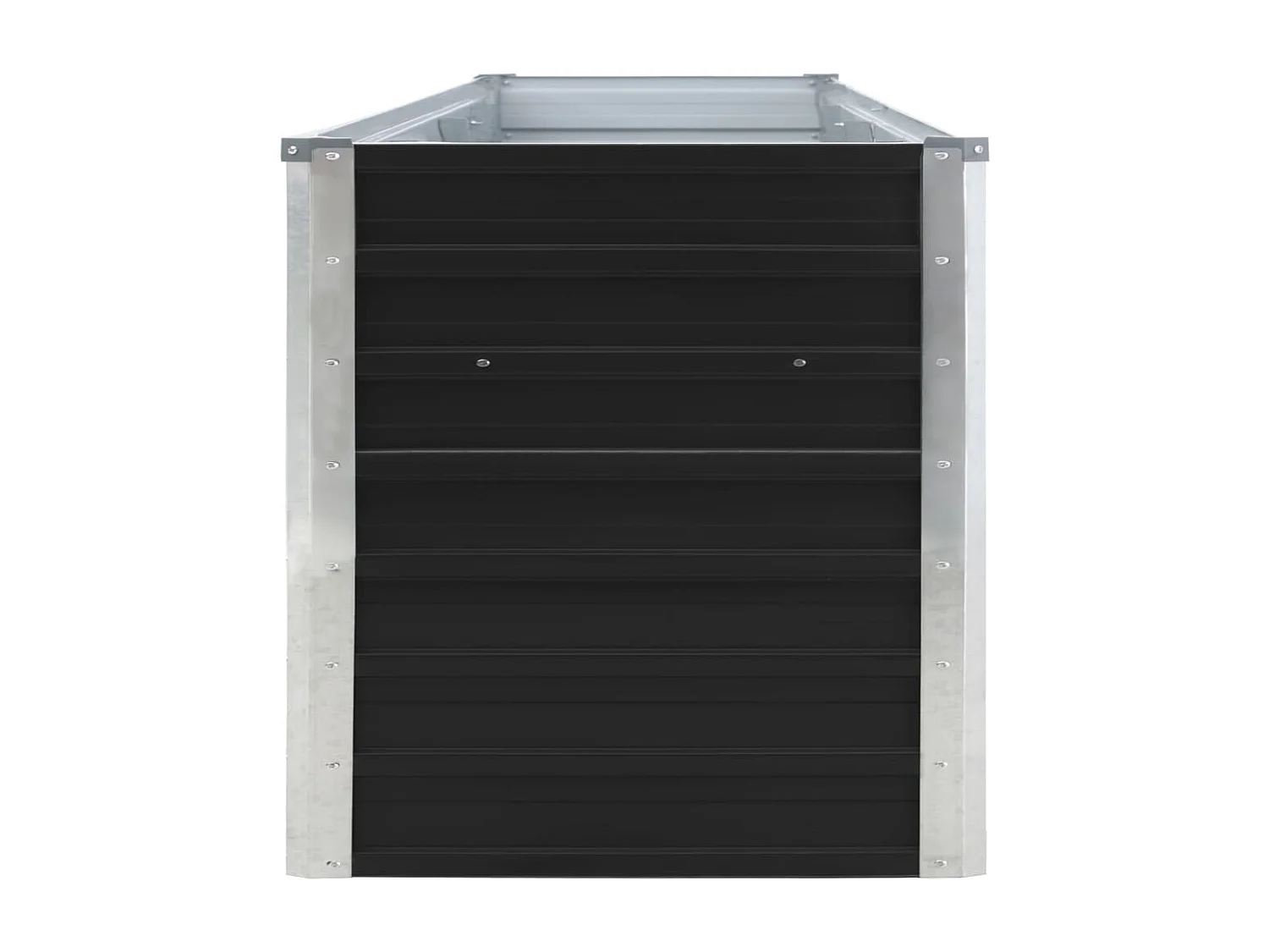 Fioriera rialzata piante fiori giardino acciaio zincato 320 x 40 x 45 cm antracite 02_0001107