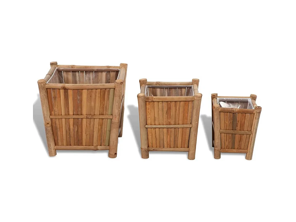 Lot de 3 jardinière bambou marron 40 x 40 x 40 cm 02_0001362