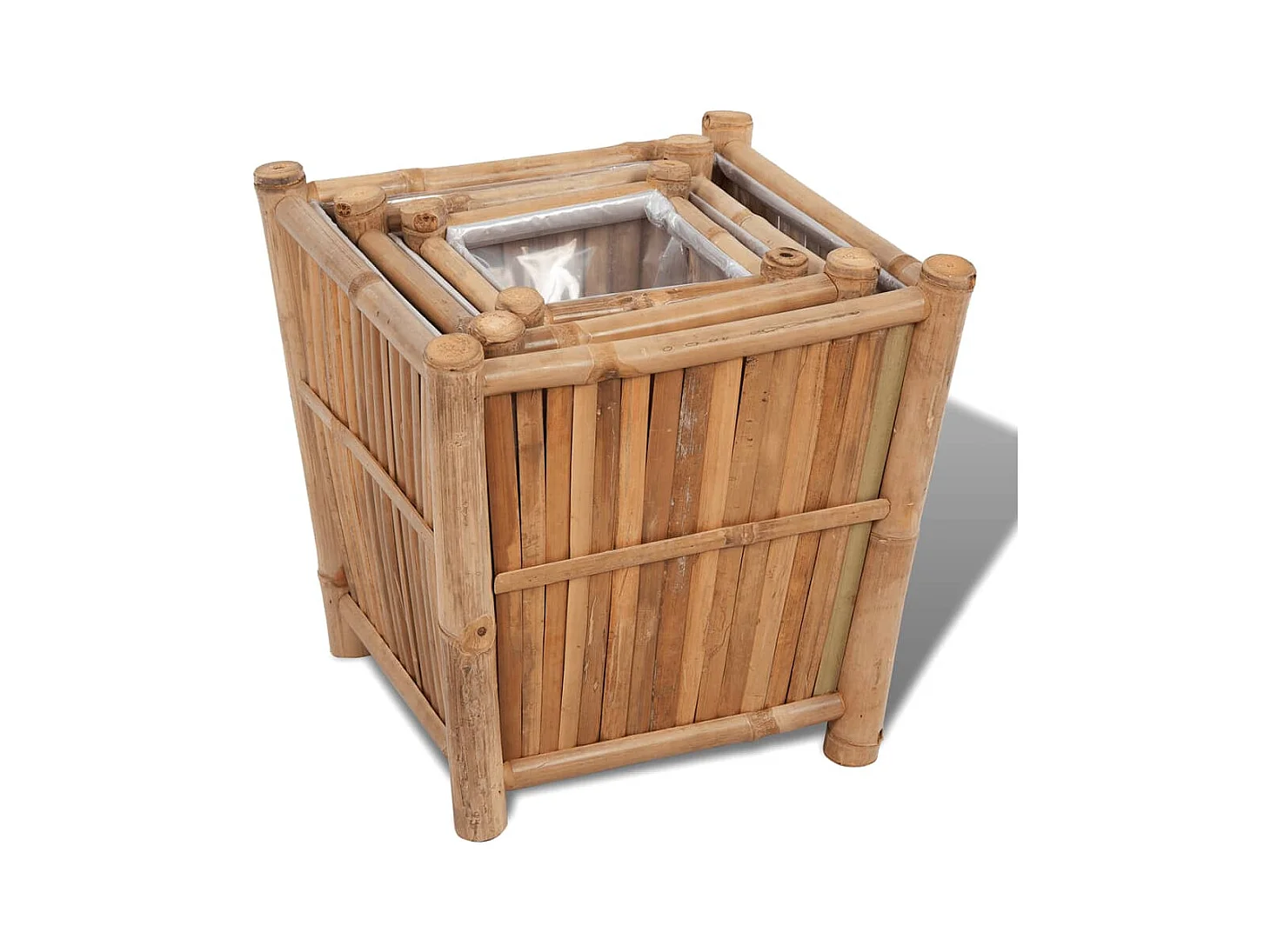 Lot de 3 jardinière bambou marron 40 x 40 x 40 cm 02_0001362