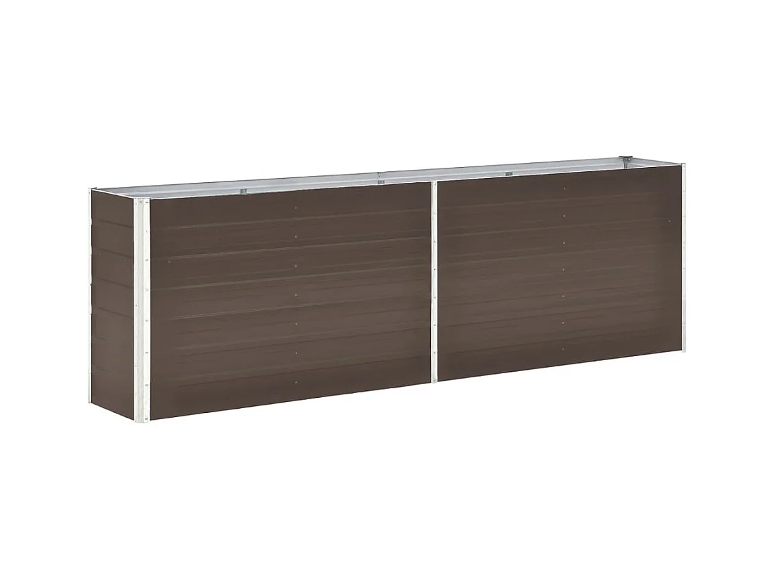 Jardinière lit surélevé plantes marron 240 x 40 x 77 cm 02_0001101