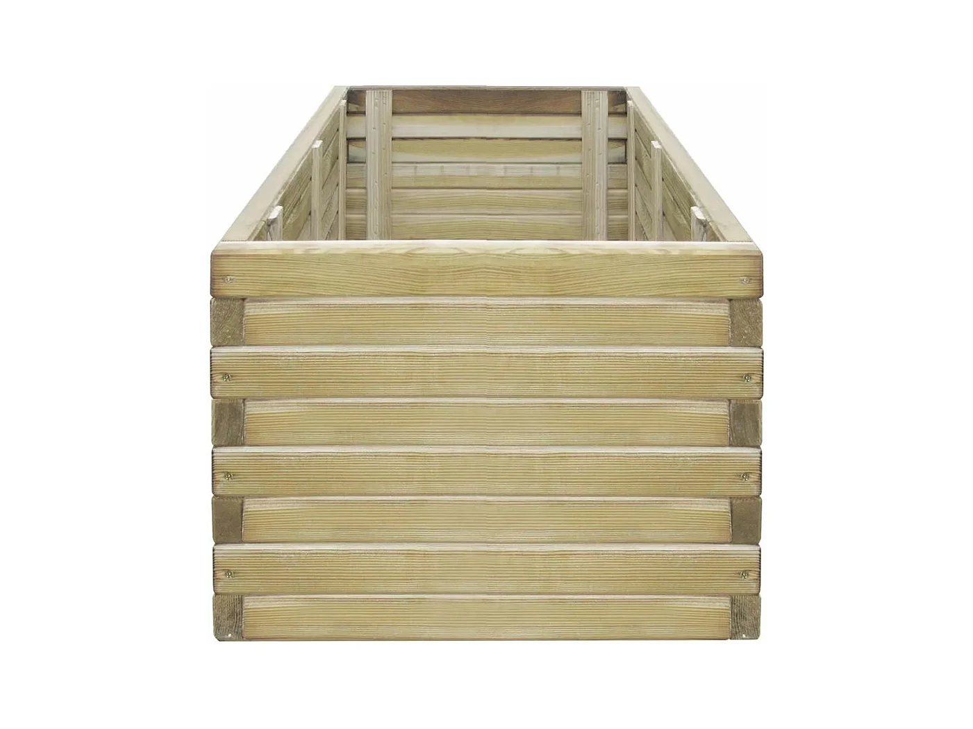 Jardinera arriate elevado plantas flores jardín rectangular 100 x 50 x 40 cm madera 02_0001268