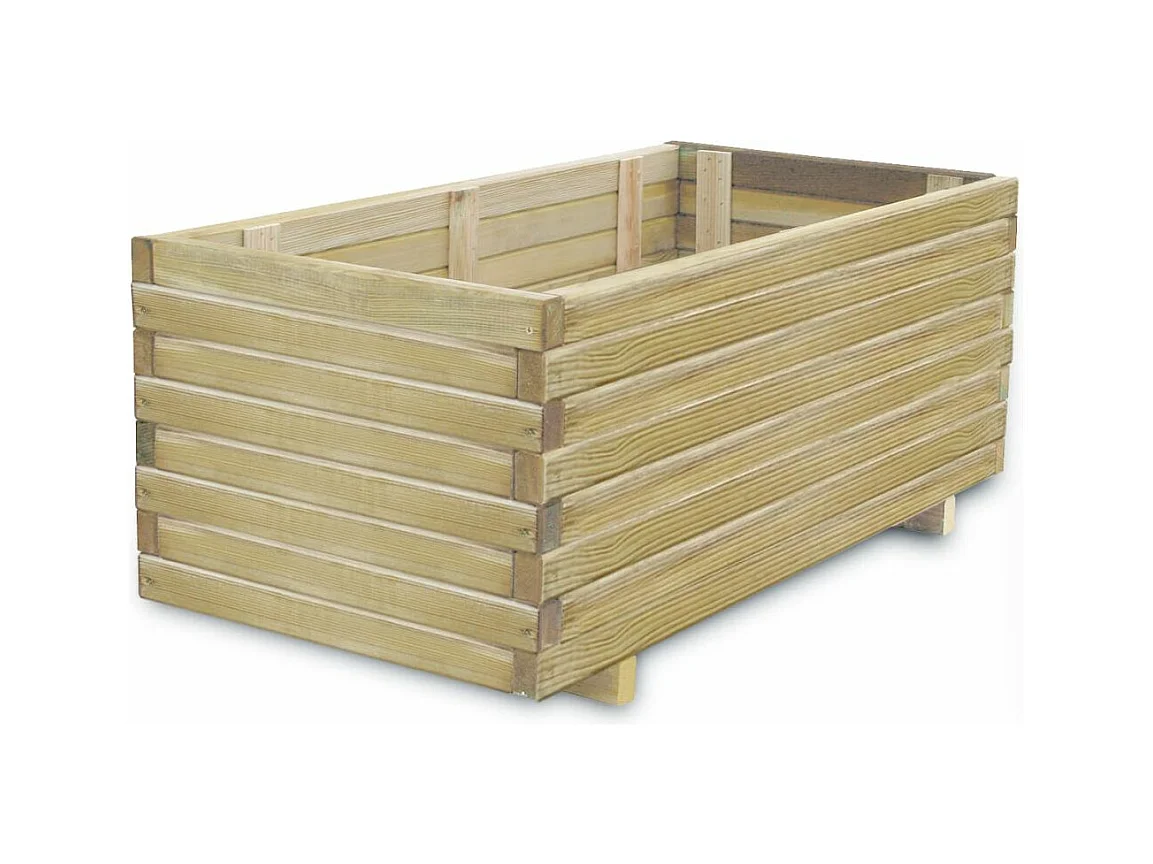 Jardinière lit surélevé plantes bois marron 100 x 50 x 40 cm 02_0001268