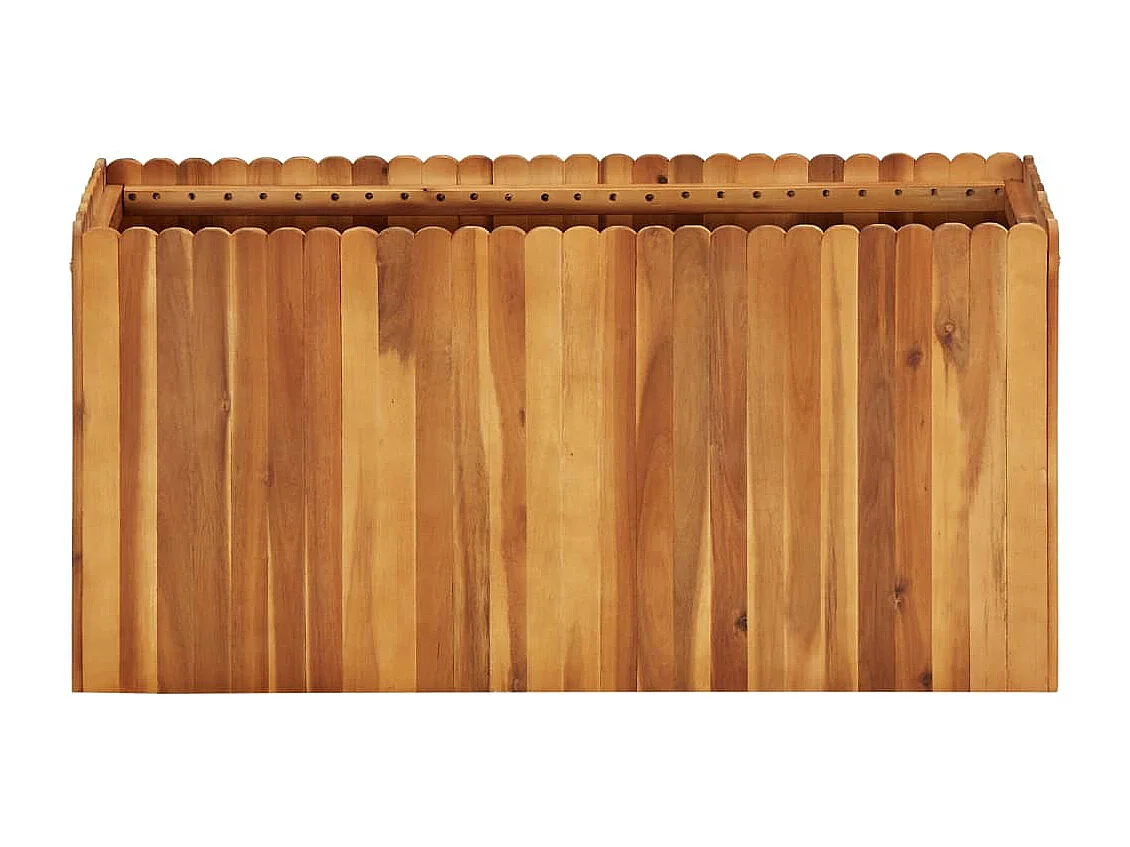 Jardinera elevada para plantas y flores jardín 100 x 30 x 50 cm madera maciza de acacia 02_0000975