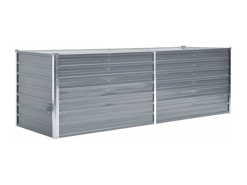 Jardinière lit surélevé plantes grise 240 x 80 x 77 cm 02_0001105